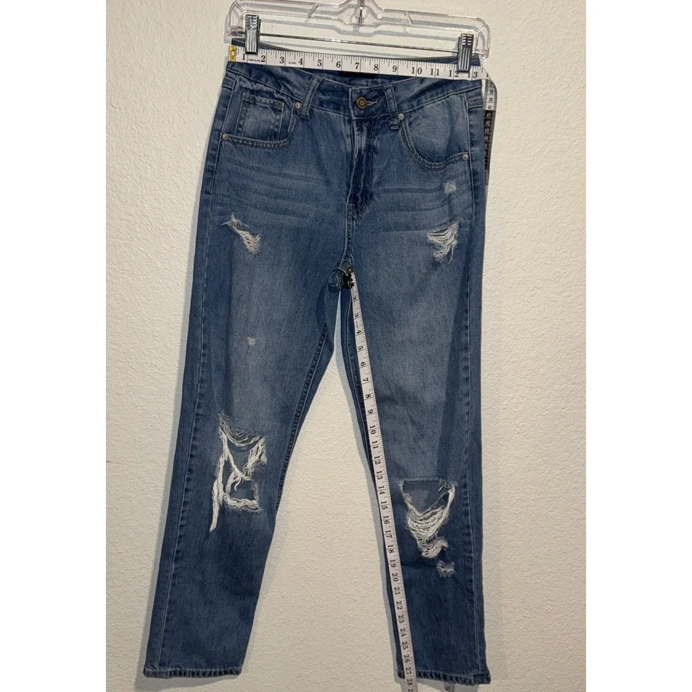 Sincerely Jules Jeans  Distressed  Womens Size 1/25 High Rise Straight Leg